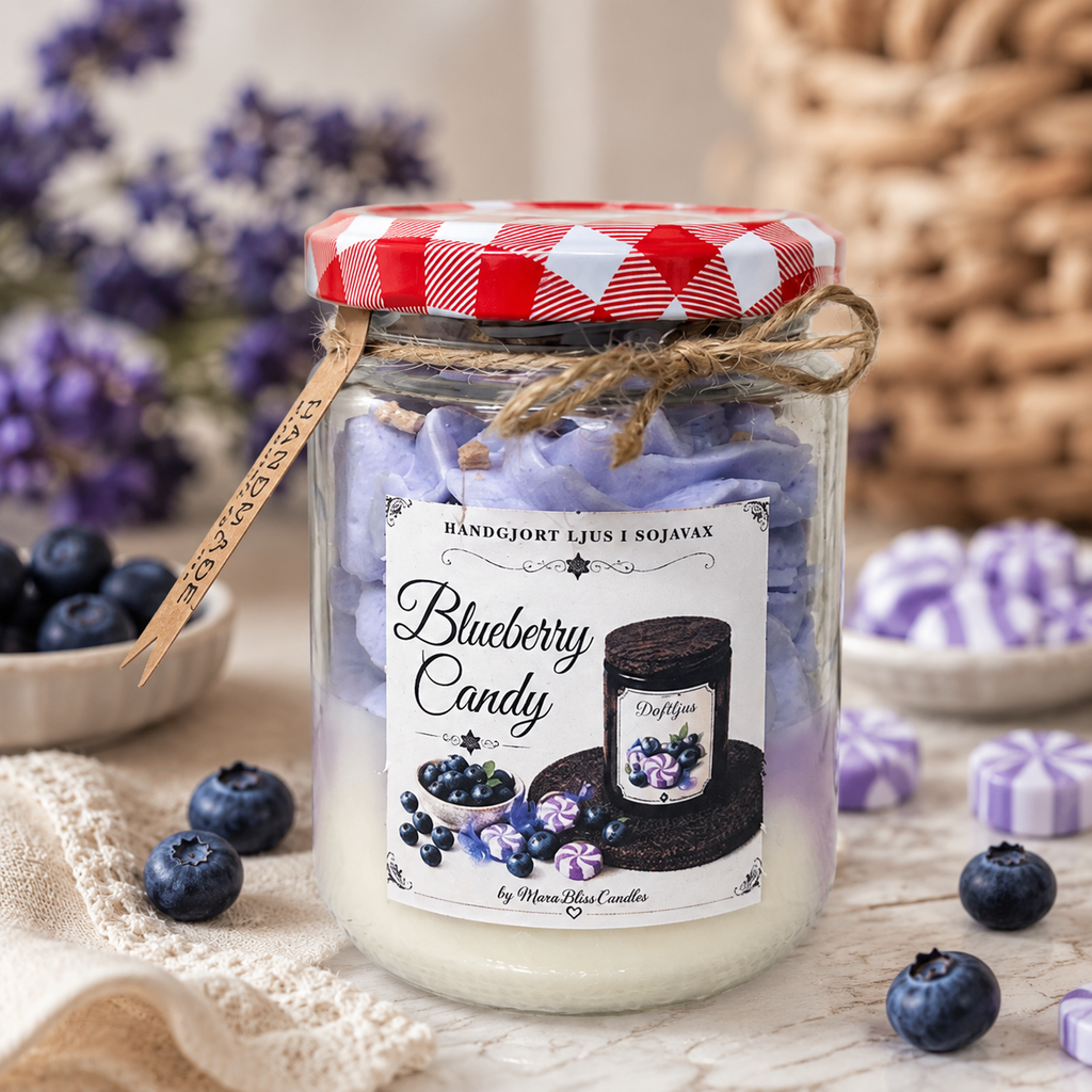 blueberry candy candle
