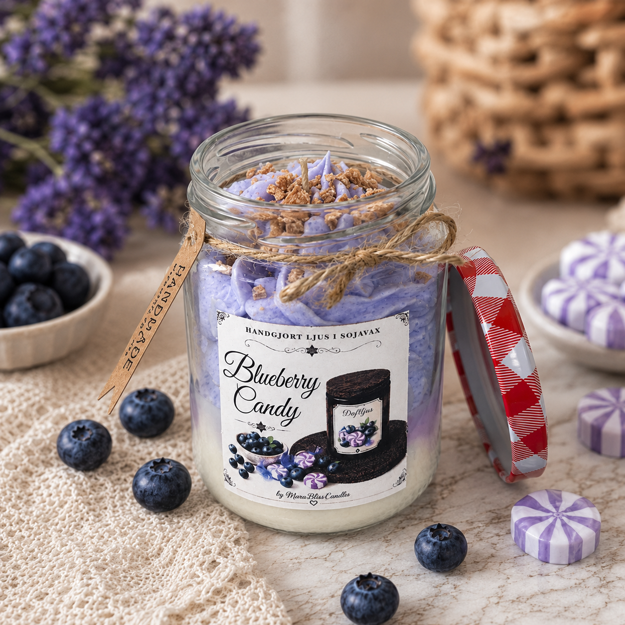 blueberry candy candle ljus