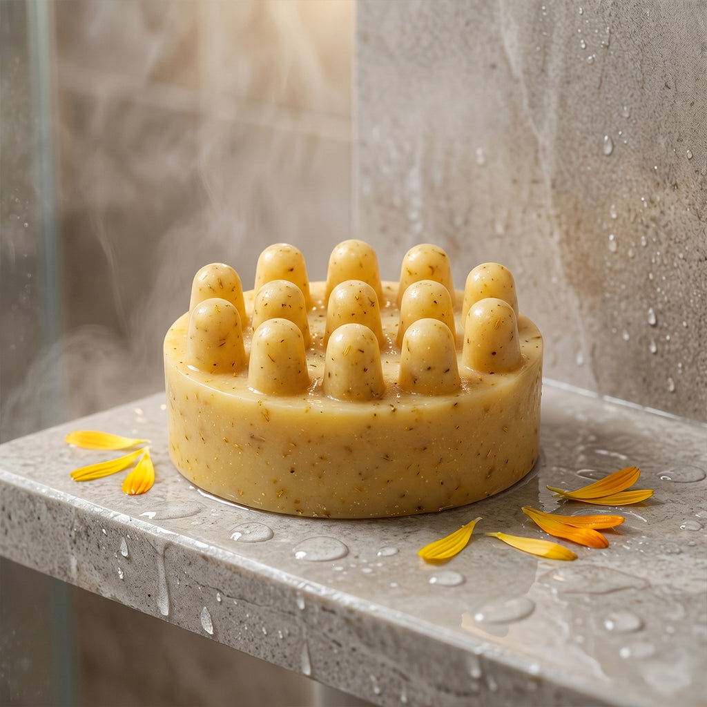 Massagetvål med Ringblomma – Oparfymerad & Vegansk