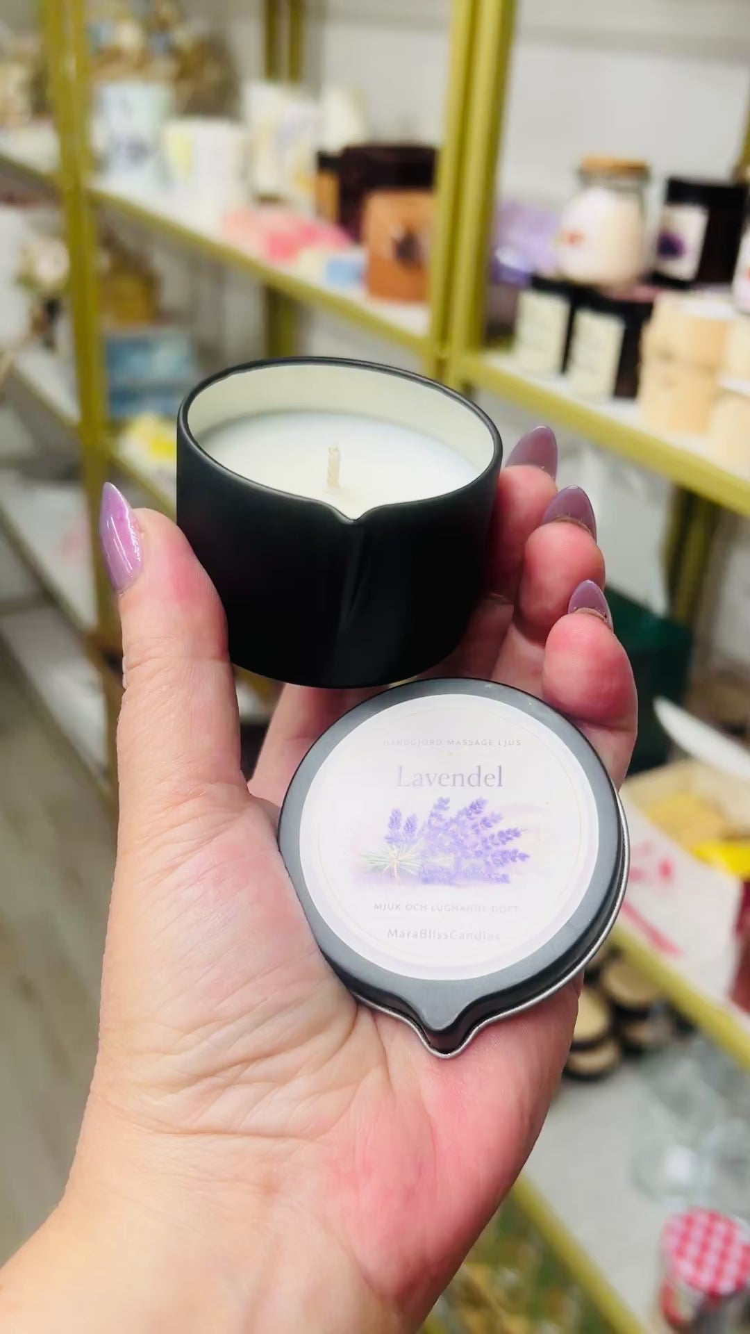 Massageljus – Lavendel