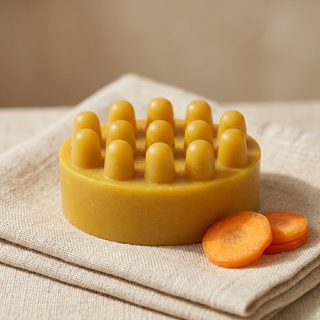 Carrot Massage Soap Bar – Unscented & Vegan